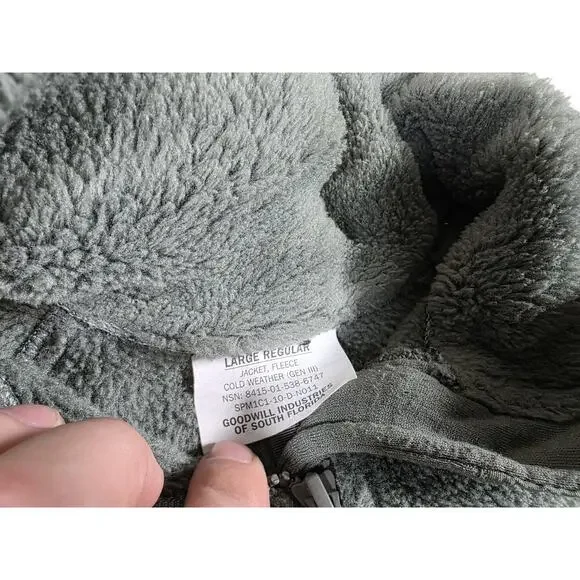 Military Jacket Large Regular Fleece Cold Weather Air Force - Picture 3 of 4